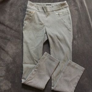 Black&white skinny stretch pants